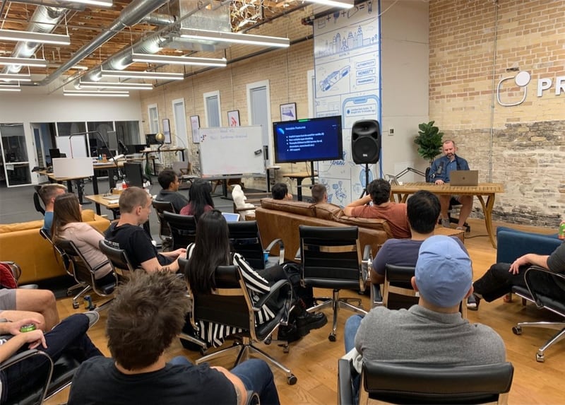 Brady Presenting at Austin Node.js