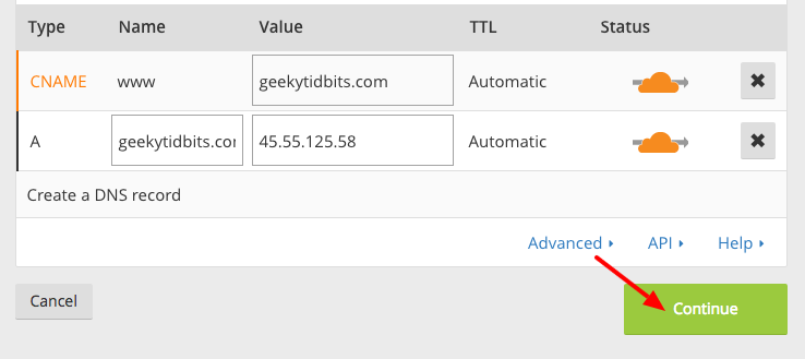 Cloudflare DNS Records