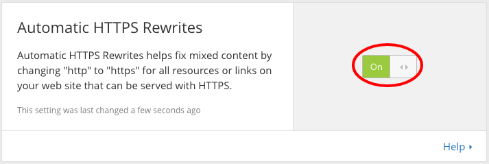 Cloudflare Automatic HTTPS Rewrites