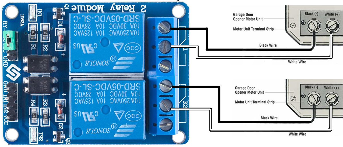 Relay to Garage Door Connection